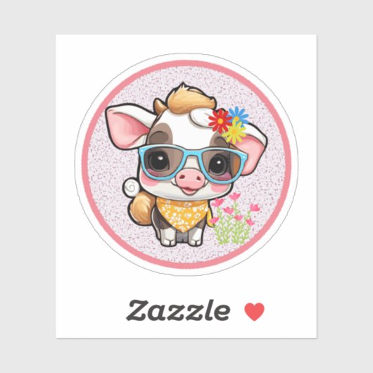 cute cow sticker (Vel)