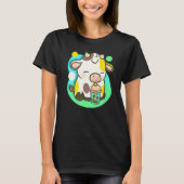 Cute Cow Tea Bubble Tea  Cow T-shirt (Voorkant)