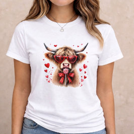 Cute Cow Valentine Gift Tri-Blend Shirt