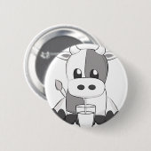 Cute cow - Vaquinha fofa Ronde Button 5,7 Cm (Voorkant /achterkant)
