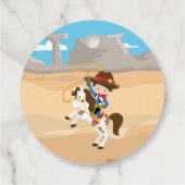 Cute Cowboy 1st Birthday Bedankjes Labels (Achterkant)