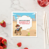 Cute Cowboy 1st Birthday Party Servet (Insitu)