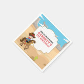 Cute Cowboy 1st Birthday Party Servet (Hoek)