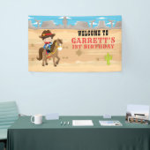 Cute Cowboy 1st Birthday Party Spandoek (Beurs)