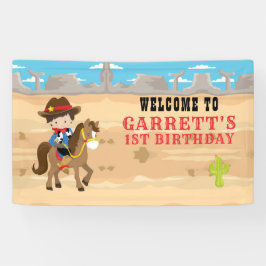 Cute Cowboy 1st Birthday Party Spandoek