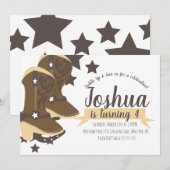 Cute Cowboy Birthday Party Stars Kaart (Voorkant / Achterkant)