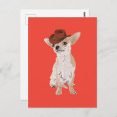 Cute Cowboy Chihuahua Dog Briefkaart (Voorkant / Achterkant)