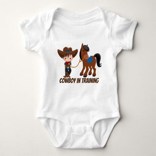 Cute Cowboy in training voor baby boy Romper (Voorkant)
