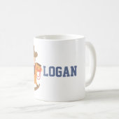 Cute Cowboy op Rocking Horse Personalized Mug Koffiemok (Voorkant rechts)