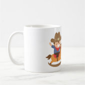 Cute Cowboy op Rocking Horse Personalized Mug Koffiemok (Links)