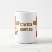 Cute Cowboy Sheriff Star Personalized Pet Mug Koffiemok (Center)