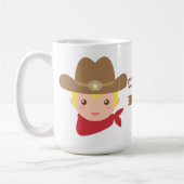 Cute Cowboy Sheriff Star Personalized Pet Mug Koffiemok (Links)