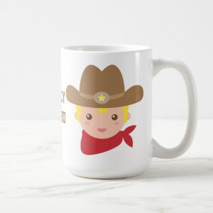 Cute Cowboy Sheriff Star Personalized Pet Mug Koffiemok