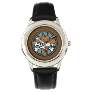 Cute Cowboy Skull Horloge