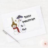 Cute Cowboy Snowman Gift Label (Envelop)