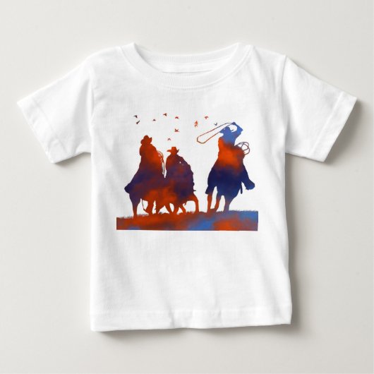 Cute Cowboys Roping Toddler Top (Voorkant)