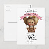 Cute Cowgirl Briefkaart (Voorkant / Achterkant)