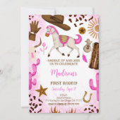 Cute Cowgirl Uitnodiging (Voorkant)