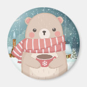 Cute Cozy Beer Magneet (Voorkant)