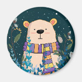 Cute Cozy Beer Magnet (Voorkant)