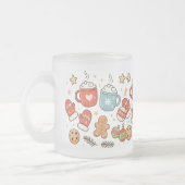 Cute Cozy Christmas Doodles Mug Matglas Koffiemok (Links)