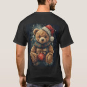 Cute Cozy Christmas Teddy Bear with Ornament T-shirt (Achterkant)