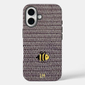 Cute Cozy Crochet Bee Yarn Custom Name Initials Case-Mate iPhone Case (Achterkant)