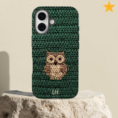 Cute Cozy Crochet Owl Yarn Custom Name Initials Case-Mate iPhone Case