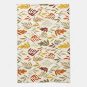 Cute Cozy Fall Leaves Pattern Theedoek (Verticaal)
