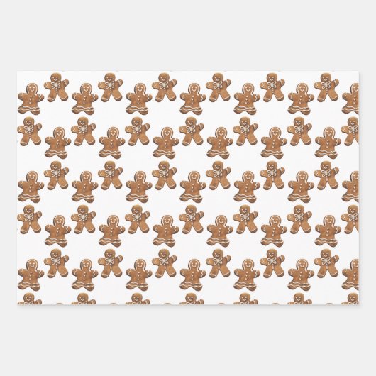 Cute Cozy Festive Sweet Trees Kerstfeestdag Inpakpapier Vel (Voorkant)