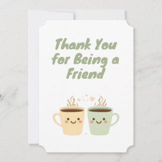 Cute & Cozy Friendship Thank You Card  Kaart