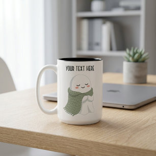 Cute Cozy Geest Aangepaste Naam Tweekleurige Koffiemok