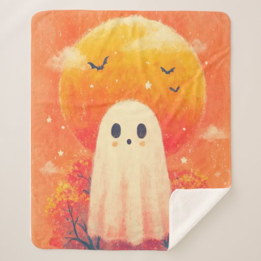 Cute Cozy Halloween Blanket Sherpa Deken (Voorkant)
