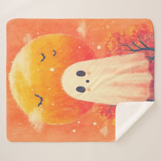Cute Cozy Halloween Blanket Sherpa Deken (Voorkant (horizontaal))