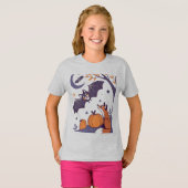 Cute & Cozy Halloween Tumblers with Smiling Bats, T-shirt (Voorkant volledig)
