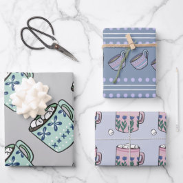 Cute Cozy Hot Chocolate Mok Inpakpapier Vel