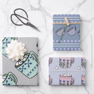 Cute Cozy Hot Chocolate Mok Inpakpapier Vel