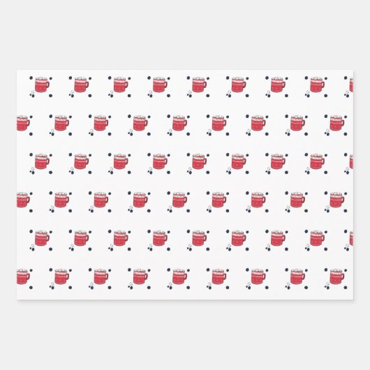 Cute Cozy Hot Chocolate Mok Wrapping Paper Sheets (Voorkant 2)