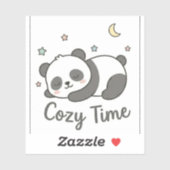 Cute Cozy Panda Sticker | Kawaii Slaande Panda (Vel)