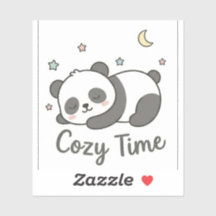 Cute Cozy Panda Sticker | Kawaii Slaande Panda