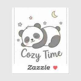 Cute Cozy Panda Sticker | Kawaii Slaande Panda