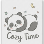 Cute Cozy Panda Sticker | Kawaii Slaande Panda (Voorkant)