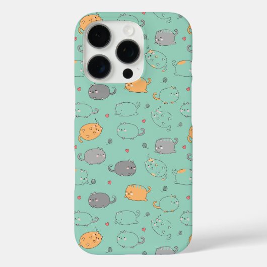 Cute & Cozy Slaapkat Droompatroon iPhone hoesje (Achterkant)