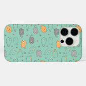 Cute & Cozy Slaapkat Droompatroon iPhone hoesje (Achterkant (horizontaal))