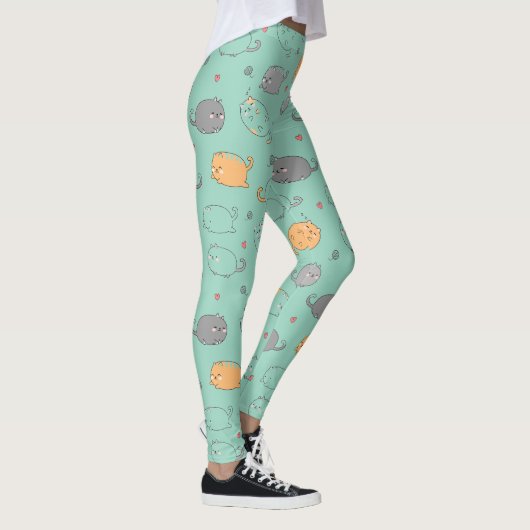 Cute & Cozy Slaapkat Droompatroon Leggings (Rechts)