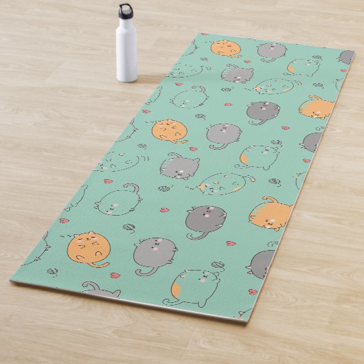 Cute & Cozy Slaapkat Droompatroon Yogamat (In situ)