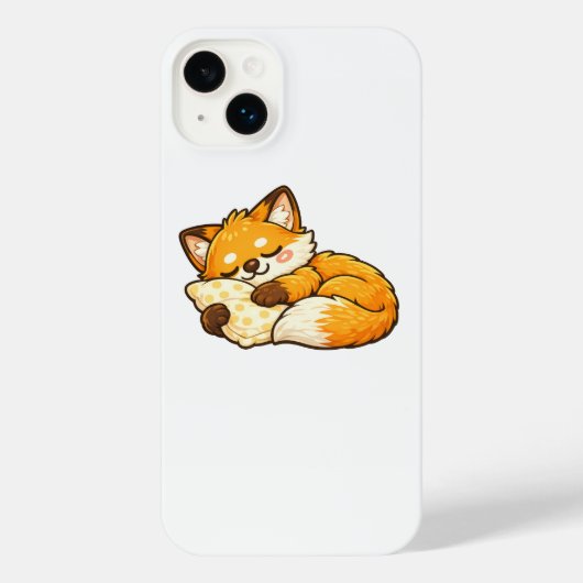 Cute Cozy Sleeping Fox iPhone Hoesje (Achterkant)