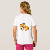 Cute Cozy Sleeping Fox T-shirt (Achterkant volledig)