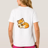 Cute Cozy Sleeping Fox T-shirt (Achterkant)