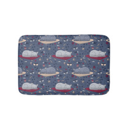 Cute & Cozy Sleepy Cat Dreams Patroon Badmat